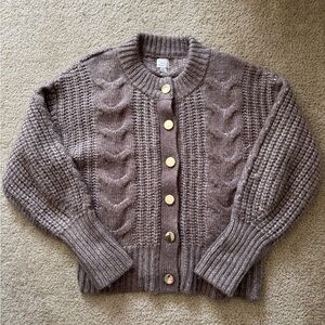 Chunky Knit Button-Up Sweater